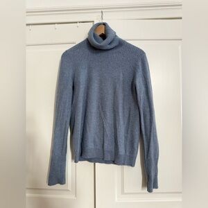 Veronica Beard Cashmere Light Blue Turtleneck Sweater